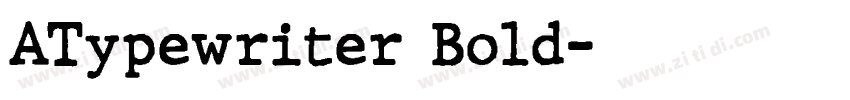ATypewriter Bold字体转换